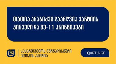 თათია არაბიძემ დაარღვია ქარტიის პირველი და მე-11 პრინციპები