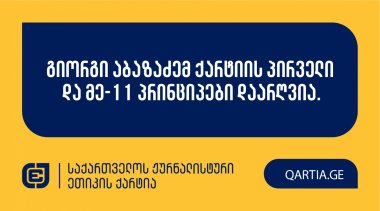 გიორგი აბაზაძემ ქარტიის პირველი და მე-11 პრინციპები დაარღვია.