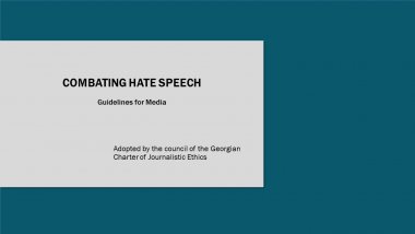 Combating Hate Speech - Guidelines for Media