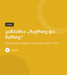 კამპანია „ჩაერთე და ჩართე“ – მარტოხელა დედების ისტორიები (2020–2021)