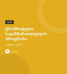ტრანზიტული საგანმანათლებლო პროგრამა – „იმედის კვირა“