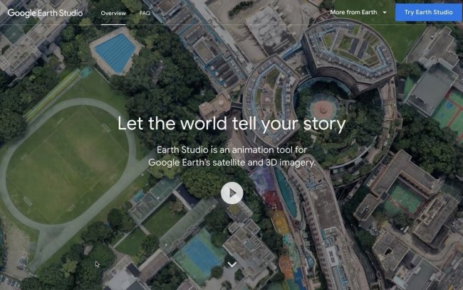 Google Earth Studio - პროგრამა სატელიტიდან გადაღებული ვიდეო კონტენტის შესაქმნელად