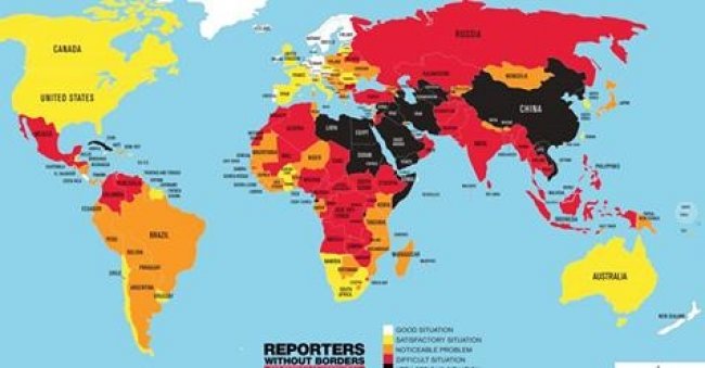 პრესის თავისუფლების ინდექსით საქართველო 180 ქვეყანას შორის მე-60 ადგილს იკავებს