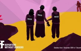 
„2025 - მომაკვდინებელი წელი ჟურნალისტებისთვის:
სადამდე მივყავართ სიძულვილს და დაუსჯელობას“ - პრესის
თავისუფლების დამცველმა საერთაშორისო ორგანიზაციამ - „რეპორტიორები
საზღვრებს გარეშე“ ამ სახელწოდებით გამოაქვეყნა ანგარიში,
რომელიც 2024 წლის 1 დეკემბრიდან 2025 წლის 1 დეკემბრამდე მსოფლიოში
მედიის მდგომარეობას ასახავს.  

„რეპორტიორები საზღვრებს გარეშეს“ ანგარიშის მიხედვით,
ბოლო ერთი წლის განმავლობაში 22 ქვეყანაში 67 ჟურნალისტი
მოკლეს, „მათგან სულ მცირე 79% შეიარაღებული ძალების ან
პარამილიტარული დაჯგუფებების (37 ჟურნალისტი) და კრიმინალური ქსელების
(16 ჟურნალისტი) მსხვერპლი გახდა“.     

„ბოლო 12 თვის განმავლობაში მოკლული ჟურნალისტების თითქმის ნახევარი
(43%) ღაზას სექტორში ისრაელის შეიარაღებულმა ძალებმა
მოკლეს. უკრაინაში რუსეთის არმია აგრძელებს უცხოელი და უკრაინელი
რეპორტიორების მიზანში ამოღებას. სუდანი ასევე გახდა განსაკუთრებით
სასიკვდილო საომარი ზონა ახალი ამბების პროფესიონალებისთვის“, - წერს
ორგანიზაცია.

RSF-ის 2025 წლის მონაცემებით, მსოფლიოს 47 ქვეყანაში 503 ჟურნალისტია
(77 - ქალი, 422 - კაცი) დაკავებული. მათ შორის, 121 დაკავებული
ჟურნალისტით ჩინეთი კვლავ რჩება „მსოფლიოს ყველაზე დიდ ციხად
ჟურნალისტებისთვის“ , მეორე ადგილზე კი რუსეთია 48 დატყვევებული
ჟურნალისტით, რომელთაგან 26 უკრაინელია. 
როგორც „რეპორტიორები საზღვრებს გარეშე“ წერს, 135
ჟურნალისტია (9 - ქალი, 126 - კაცი) დაკარგული 37
ქვეყანაში: „მიუხედავად იმისა, რომ საინფორმაციო სფეროს
პროფესიონალები მთელ მსოფლიოში იკარგებიან, ეს ტენდენცია მკვეთრად
იზრდება მექსიკასა (28) და სირიაში (37)“.
პრესის თავისუფლების დამცველი საერთაშორისო ორგანიზაცია
ხაზს უსვამს „ქართული ოცნების“ „დაჟინებულ სვლას ავტორიტარიზმისკენ“
და „ბათუმელები“/„ნეტგაზეთის“ დამფუძნებლისა და დირექტორის, მზია
ამაღლობელის პოლიტიკური მოტივებით დაპატიმრებაზე წერს:
„2025 წლის იანვარში აშკარად უსაფუძვლო და
არაპროპორციული ბრალდებებით დაპატიმრებულ ქართველ ჟურნალისტს მზია
ამაღლობელს, დამოუკიდებელი მედიაპლატფორმების „ბათუმელებისა“ და
„ნეტგაზეთის“ თანადამფუძნებელს, 2025 წლის 6 აგვისტოს ორწლიანი
პატიმრობა მიუსაჯეს არასამართლიანი სასამართლო პროცესის შემდეგ,
რომელიც მრავალი პროცედურული დარღვევით გამოირჩეოდა. საქართველოს
დამოუკიდებლობის მოპოვების შემდეგ, ის პირველი ქალი ჟურნალისტია,
რომელიც პოლიტიკური მოტივებით დააპატიმრეს, რაც კავკასიის ამ ყოფილ
საბჭოთა რესპუბლიკაში ავტორიტარიზმისკენ სერიოზული გადახრის
სიმპტომია“.
RSF-ის შეფასებით, ისეთ ქვეყნებში, როგორებიცაა: რუსეთი,
საქართველო, აზერბაიჯანი და ბელარუსი, არსებული ვითარება „ასახავს
პრესის თავისუფლების წინაშე არსებულ სერიოზულ საფრთხეებს ყოფილ
საბჭოთა ბლოკში“. 
------------------------
დაპატიმრებული/დაკარგული ჟურნალისტების რაოდენობა და
მედიის თავისუფლების ხარისხი საქართველოსა და მის მეზობელ
ქვეყნებში:
საქართველო: 1
დაპატიმრებული ჟურნალისტი; RSF 2025 წლის ანგარიშით,
საქართველო მედიის თავისუფლების ხარისხით 180 ქვეყნიდან 114-ე ადგილს
იკავებს.
რუსეთი: 48 -
დაპატიმრებული, 3 დაკარგული ჟურნალისტი. რუსეთი მედიის თავისუფლების
ხარისხით 180 ქვეყნიდან 171-ე ადგილზეა.
აზერბაიჯანი: 25
დაპატიმრებული ჟურნალისტი. RSF-ის მიმდინარე წლის ანგარიშით,
აზერბაიჯანი მედიის თავისუფლების ხარისხით 180 ქვეყნიდან 167-ე ადგილს
იკავებს.
თურქეთი: 3 -
დაპატიმრებული, 1 დაკარგული ჟურნალისტი; ის მედიის თავისუფლების
ხარისხით 180 ქვეყნიდან 159-ე ადგილზეა.
სომხეთი: RSF-ის
მონაცემებით, პრესის თავისუფლების ხარისხით სომხეთი რეგიონში მოწინავე
პოზიციაზეა და 180 ქვეყნიდან 34-ე ადგილს იკავებს. 
----------------------
„უპრეცედენტო მასშტაბის რეპრესიები საქართველოში: მედიის
წინააღმდეგ 600 თავდასხმა ერთ წელიწადში“, - ნოემბერში „რეპორტიორები
საზღვრებს გარეშემ“ ანგარიში გამოაქვეყნა
საქართველოზეც. RSF-ის „პრესის თავისუფლების მტაცებელთა“ 2025 წლის
34-კაციან სიაში მოხვდა „ქართული
ოცნების“ დამფუძნებელი და საპატიო თავმჯდომარე ბიძინა
ივანიშვილიც. 

