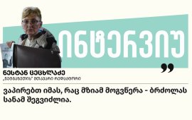ნესტან ცეცხლაძე: „ვაპირებთ იმას, რაც მზიამ მოგვწერა - ბრძოლას სანამ შეგვიძლია“