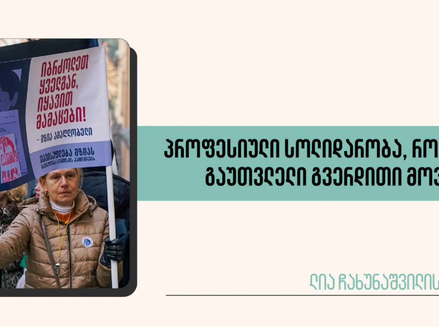 პროფესიული სოლიდარობა, როგორც გაუთვლელი გვერდითი მოვლენა