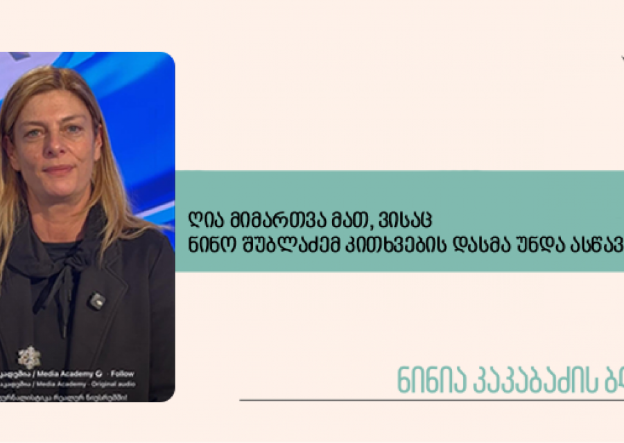 ღია მიმართვა მათ, ვისაც ნინო შუბლაძემ კითხვების დასმა უნდა ასწავლოს