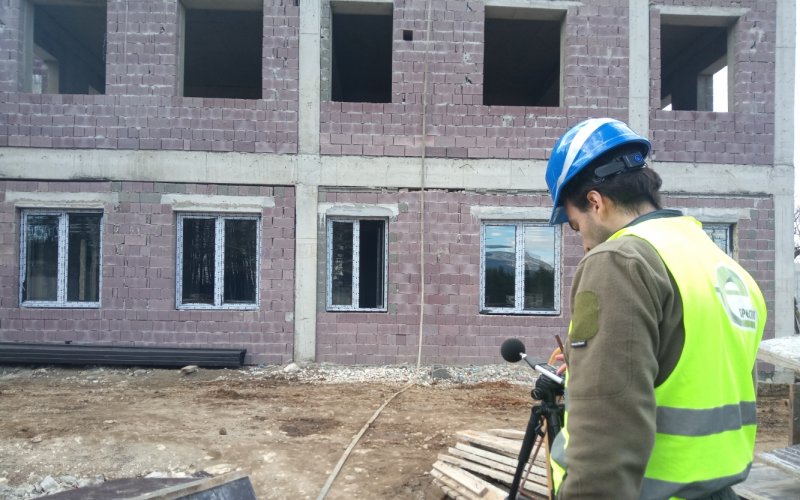 Measurement of environmental qualitative parameters on the construction site of the kindergarten in the village of Didi Chkoni, Martvili Municipality