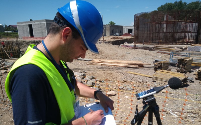 Measurement of  vibration, noise and major air pollutants in Marneuli as part of the construction of a waste water treatment plant