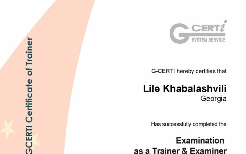 Successful  completion of Trainer & Examiner qualification training of Quality Management Systems 