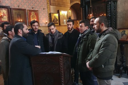 Литургия с участием церковных певчих Тбилисской Духовной Академии